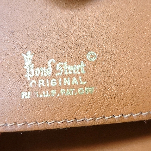 VINTAGE BOND STREET Original Brown/Black Leather woman’s wallet - Picture 2 of 6